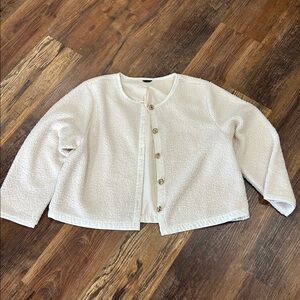 Ann Taylor Boucle Cream Jacket